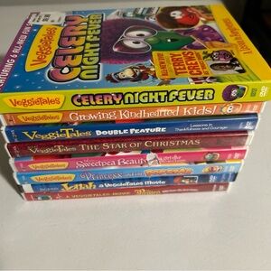 Veggie Tales DVD Lot of 8 Christian Children's Stories Lessons